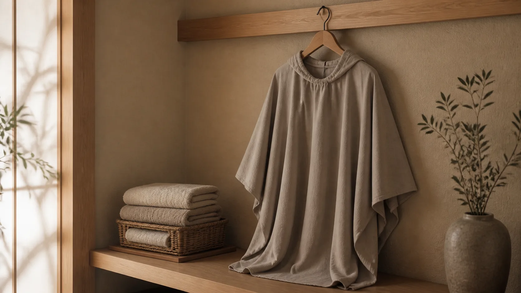 サロン専用マントに着替えて利用できる服装案内のイメージ