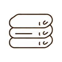 重ねたタオル
